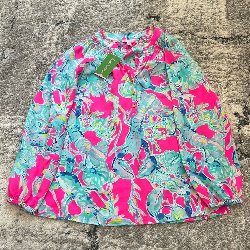 NWT lilly pulitzer button down long sleeve shirt